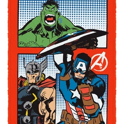 Toalha de Banho Infantil Lepper Felpuda Vingadores Avengers 60cm x 1.20m