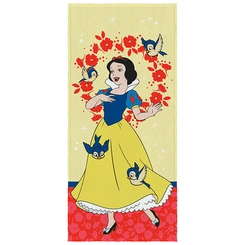 Toalha de Banho Infantil Lepper Felpuda Branca de Neve 60cm x 1.20m