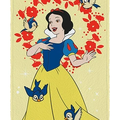 Toalha de Banho Infantil Lepper Felpuda Branca de Neve 60cm x 1.20m