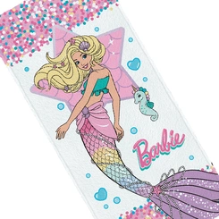Toalha de Banho Infantil Lepper Felpuda Barbie 60cm x 1.20m