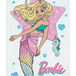 Toalha de Banho Infantil Lepper Felpuda Barbie 60cm x 1.20m
