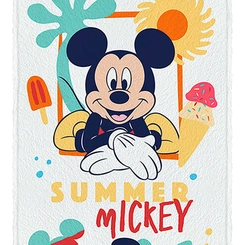 Toalha de Banho Infantil Lepper Felpuda Mickey Original 60cm x 1.20m