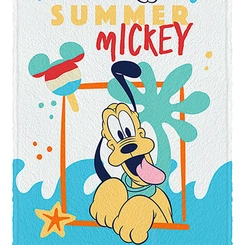 Toalha de Banho Infantil Lepper Felpuda Mickey Original 60cm x 1.20m