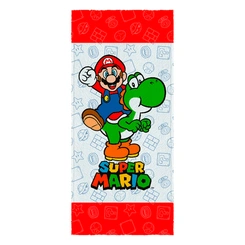Toalha de Banho Infantil Lepper Felpuda Super Mario 60cm x 1.20m