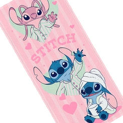 Toalha de Banho Infantil Lepper Felpuda Stitch 60cm x 1,20m