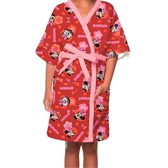 Roupão Infantil Aveludado Disney Minnie Lepper Quimono