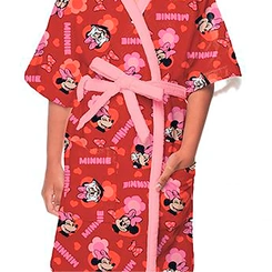 Roupão Infantil Aveludado Disney Minnie Lepper Quimono