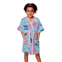 Roupão Infantil Aveludado Stitch Lepper Quimono