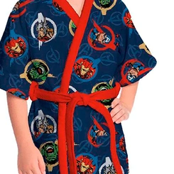 Roupão Infantil Aveludado Vingadores Avengers Lepper Quimono