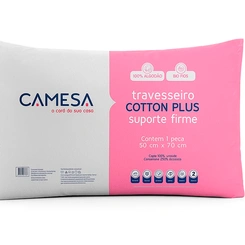 Travesseiro Camesa Cotton Plus Suporte Firme Antialérgico Anti-Ácaro
