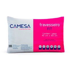 Travesseiro Camesa Fit  60cmx40cm Basic Lavável Fibra Siliconada Super Macio