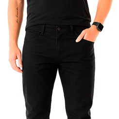 Calça Sarja Masculina Preta Tradicional Elastano