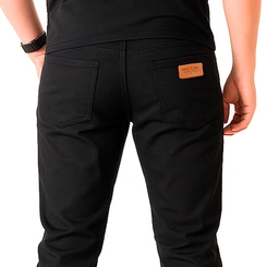 Calça Sarja Masculina Preta Tradicional Elastano