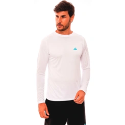 Camiseta Masculina Manga Longa Mezul Básica Proteção Solar UV