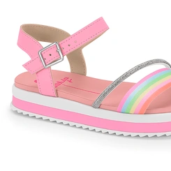 Sandália Infantil Menina Molekinha Tira Strass