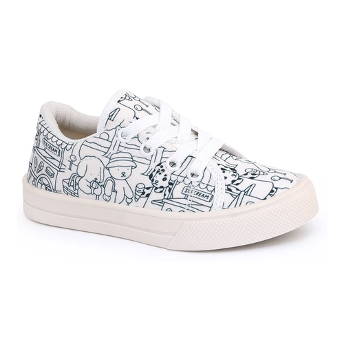 Tênis Infantil Cano Curto Estampado para Colorir