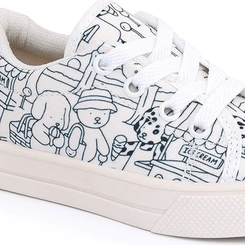 Tênis Infantil Cano Curto Estampado para Colorir