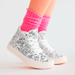 Tênis Infantil Cano Longo Estampado para Colorir