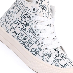 Tênis Infantil Cano Longo Estampado para Colorir
