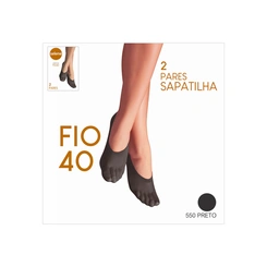 Kit 2 Pares Meia Feminina Sapatilha Fio 40