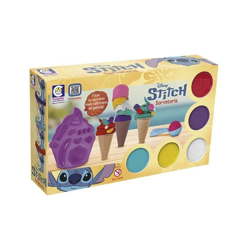 Brinquedo Sorveteria do Stitch Disney Divertido com Massinhas
