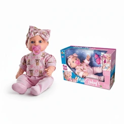 Boneca Milk Baby’s Faz Xixi Com Mamadeira e Fraldinha