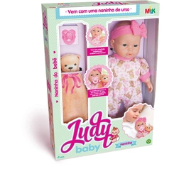 Boneca Judy Baby Faz Naninha Com Chupeta e Ursinho