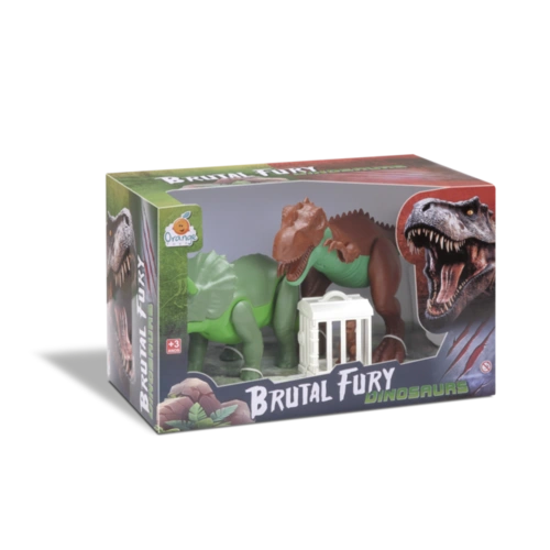Conjunto de Dinossauros com Jaula Infantil Brinquedo Educativo