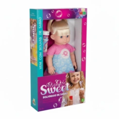 Boneca Sweet com Bolinhas de Sabão Divertida e Encantadora