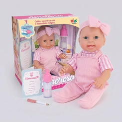 Boneca Bebê Amorosa com Mamadeira Mágica Realismo e Diversão