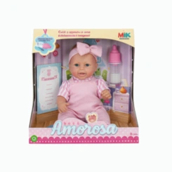 Boneca Bebê Amorosa com Mamadeira Mágica Realismo e Diversão