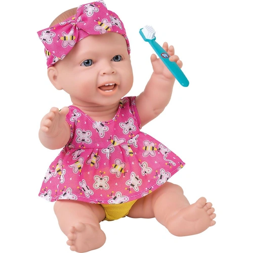 Boneca Sapequinha 1º Dentinho com Escovinha Diversão e Aprendizado