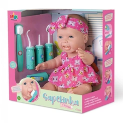 Boneca Sapequinha 1º Dentinho com Escovinha Diversão e Aprendizado