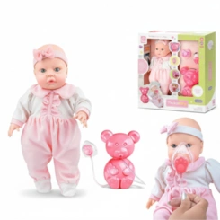 Boneca Medical Baby Inalação Com Inalador de Ursinho e Chupeta