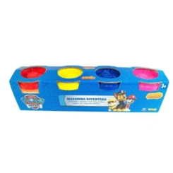 Massinha Divertida Patrulha Canina Kit com 4 Potes