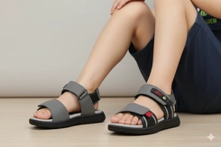 Sandália Infantil Menino Casual Conforto com Tiras Ajustáveis