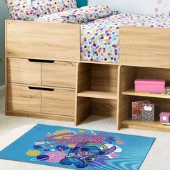 Tapete Infantil Antiderrapante Stitch Tropical Jolitex 70x110cm