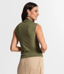 Regata Feminina em Ribana Canelada Lurex Rovitex