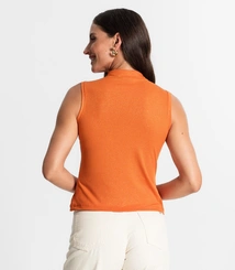Regata Feminina em Ribana Canelada Lurex Rovitex