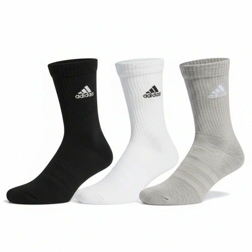 Kit 3 Pares Meia Masculina Adidas Cano Longo Adulto