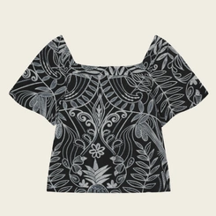 Blusa Manga Curta Plus Size Secret Glam