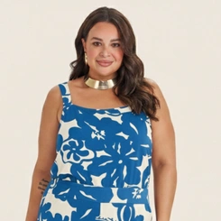 Regata Feminina Plus Size Secret Alça Viscose