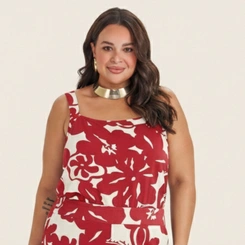 Regata Feminina Plus Size Secret Alça Viscose