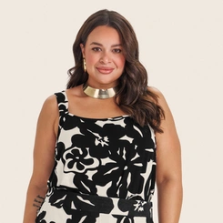 Regata Feminina Plus Size Secret Alça Viscose