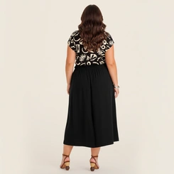 Blusa Manga Curta Plus Size Secret Glam Estampada