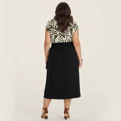 Blusa Manga Curta Plus Size Secret Glam Estampada