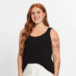 Regata Feminina Alça  Plus Size Secret Lisa