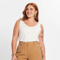 Regata Feminina Alça  Plus Size Secret Lisa