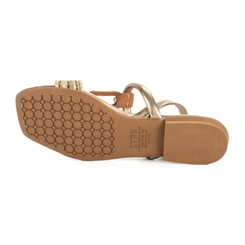 Sandália Feminina Mississippi Metalizada com Detalhe Dourado