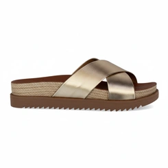 Tamanco Feminino Papete Moleca Dourada